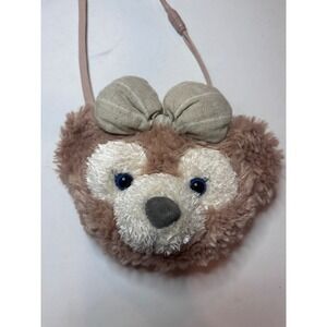 Disney Tokyo DisneySea ShellieMay Plush Coin Purse ID Pass Holder Pink Bear Bow